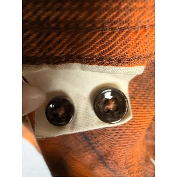 Taylor Stitch Men's Size 36 Burnt Orange Long Sleeve Western Button Down Shirt - Picture 6 of 8
